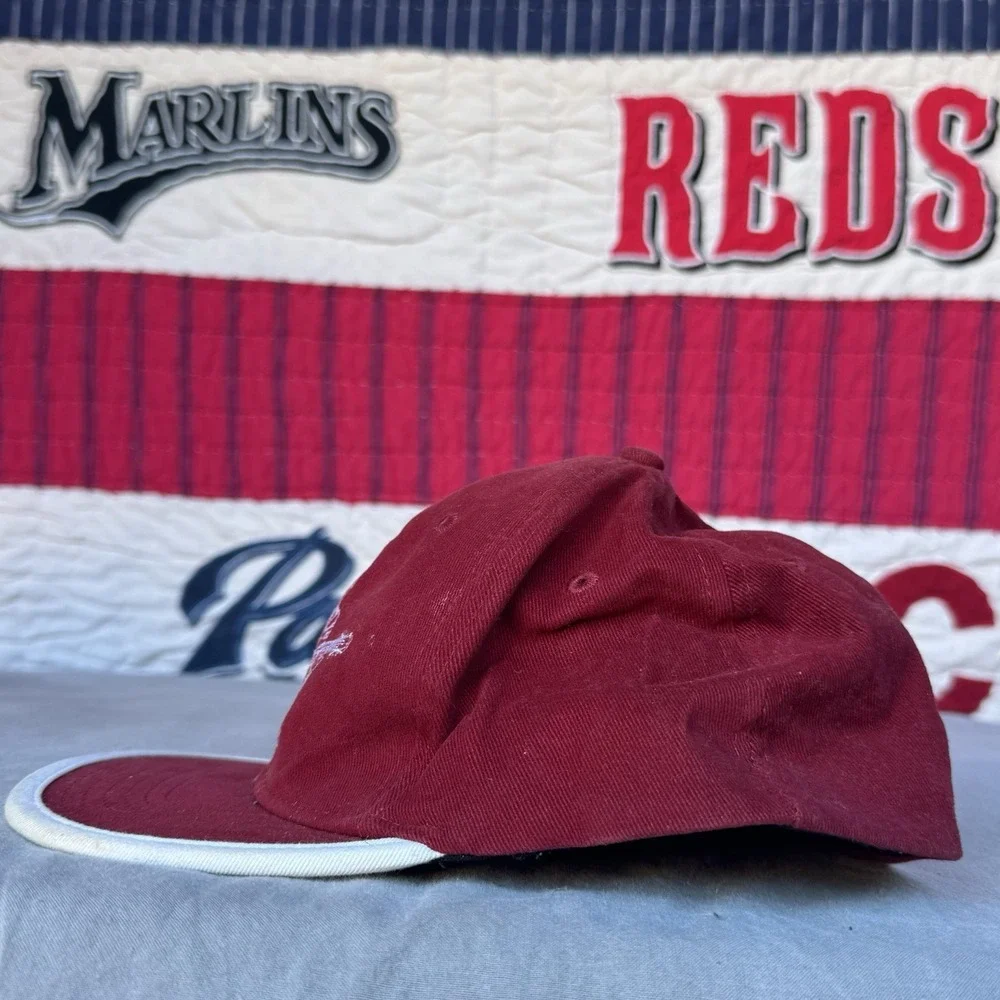 Vtg Y2K True Religion‎ Red Hat White Stitched Buddha
